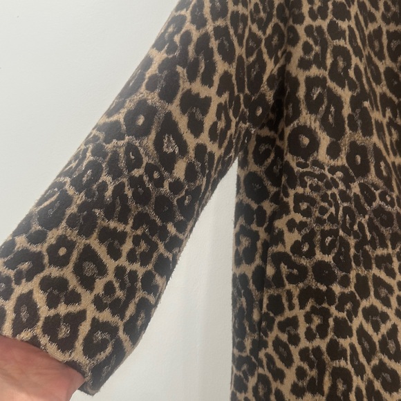 Zara Brown Leopard Print Teddy Jacket - Picture 7 of 8